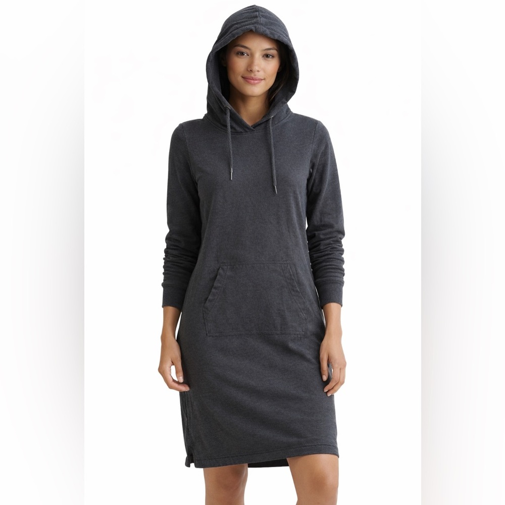 Serra Gray Hooded Sweatshirt Dress Small Hoodie Dress